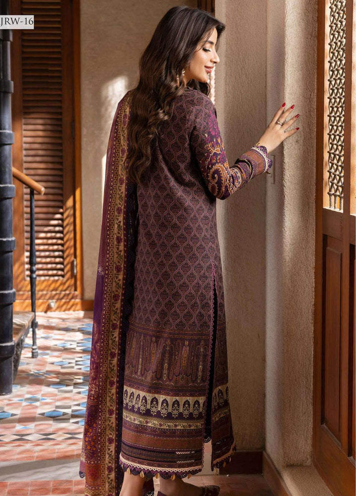 Rania By Asim Jofa Embroidered Slub Suits Unstitched 3 Piece AJ23RN AJRW-16 - Winter Collection