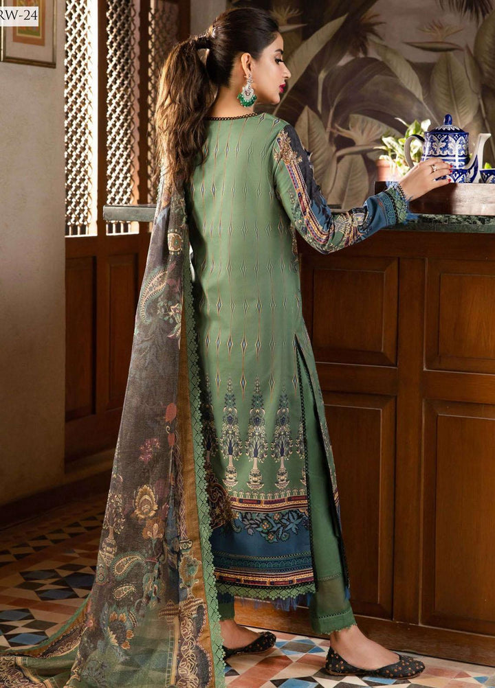 Rania By Asim Jofa Printed Cotton Suits Unstitched 3 Piece AJ23RN AJRW-24 - Winter Collection