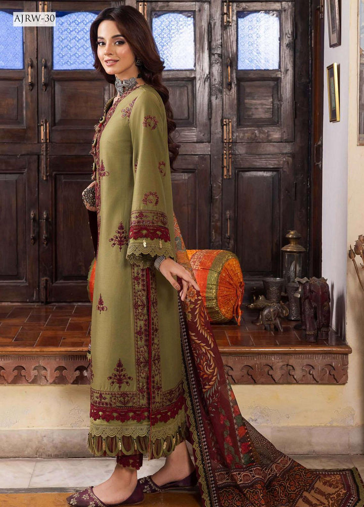 Rania By Asim Jofa Embroidered Cotton Suits Unstitched 3 Piece AJ23RN AJRW-30 - Winter Collection