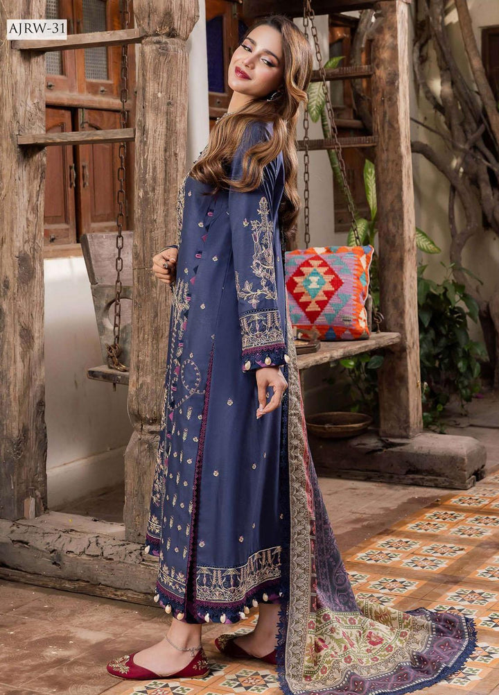 Rania By Asim Jofa Embroidered Cotton Suits Unstitched 3 Piece AJ23RN AJRW-31 - Winter Collection