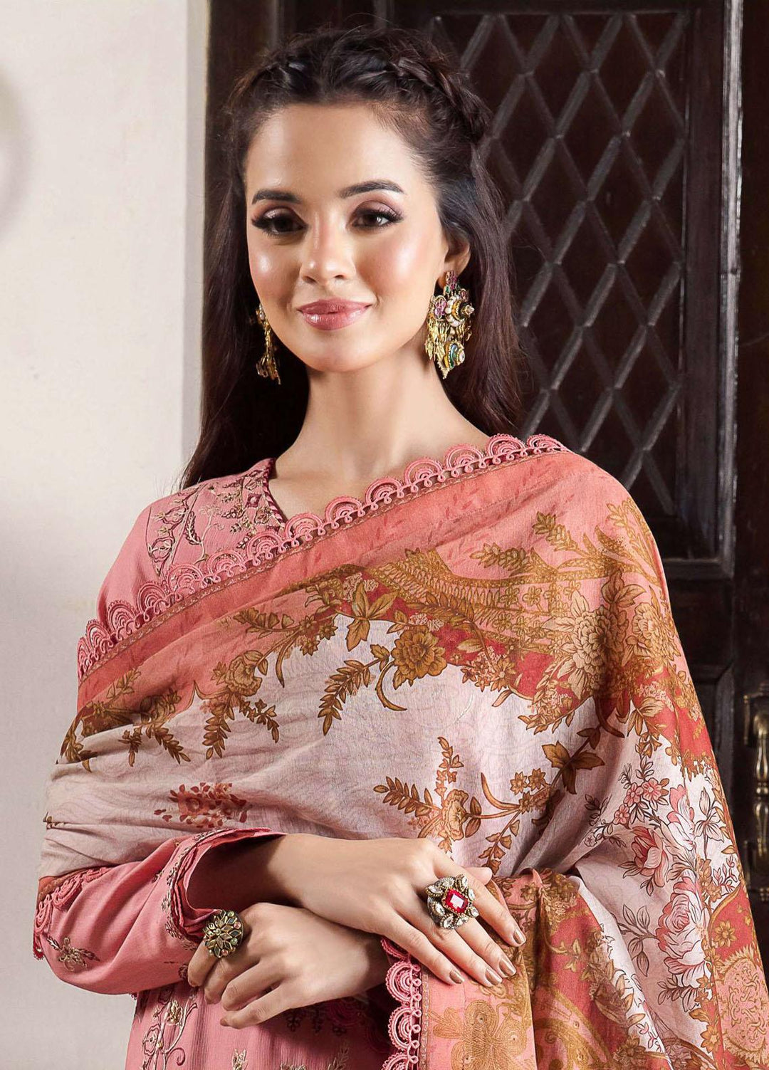 Rania By Asim Jofa Embroidered Slub Suits Unstitched 3 Piece AJ23RN AJRW-35 - Winter Collection