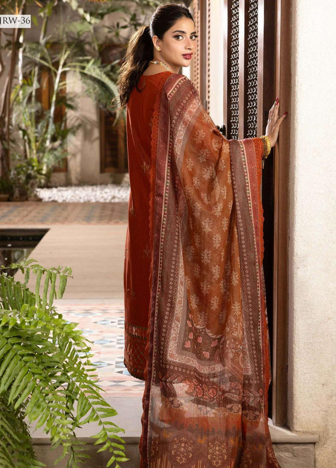 Rania By Asim Jofa Embroidered Slub Suits Unstitched 3 Piece AJ23RN AJRW-36 - Winter Collection