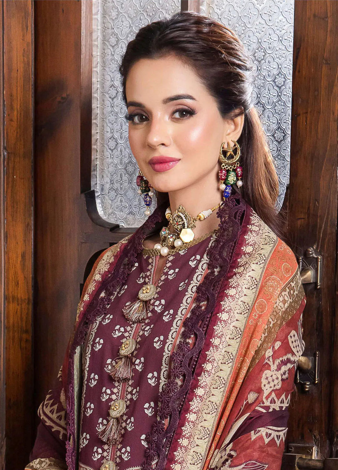 Rania By Asim Jofa Printed Cotton Unstitched Suit 3 Piece AJ23RN AJRW-03 - Winter Collection