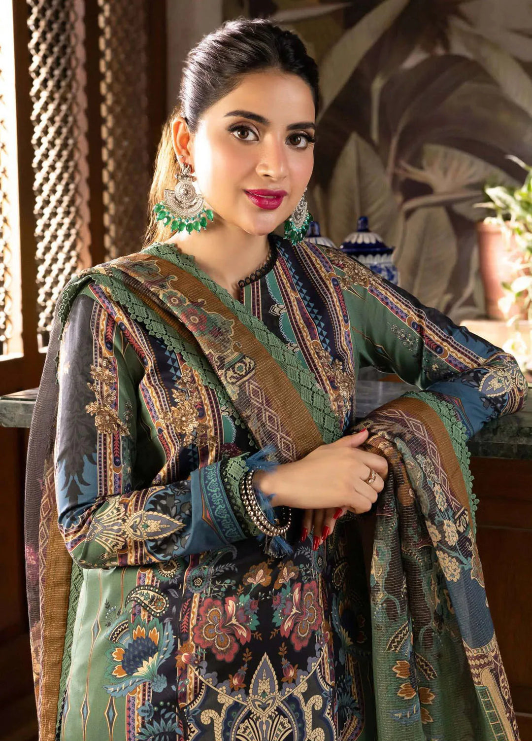 Rania By Asim Jofa Printed Cotton Unstitched Suit 3 Piece AJ23RN AJRW-24 - Winter Collection