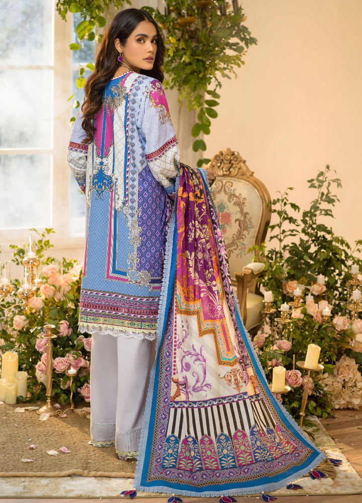 Rania By Asim Jofa Embroidered Lawn Suits Unstitched 3 Piece AJ22RB AJPR-01 - Summer Collection