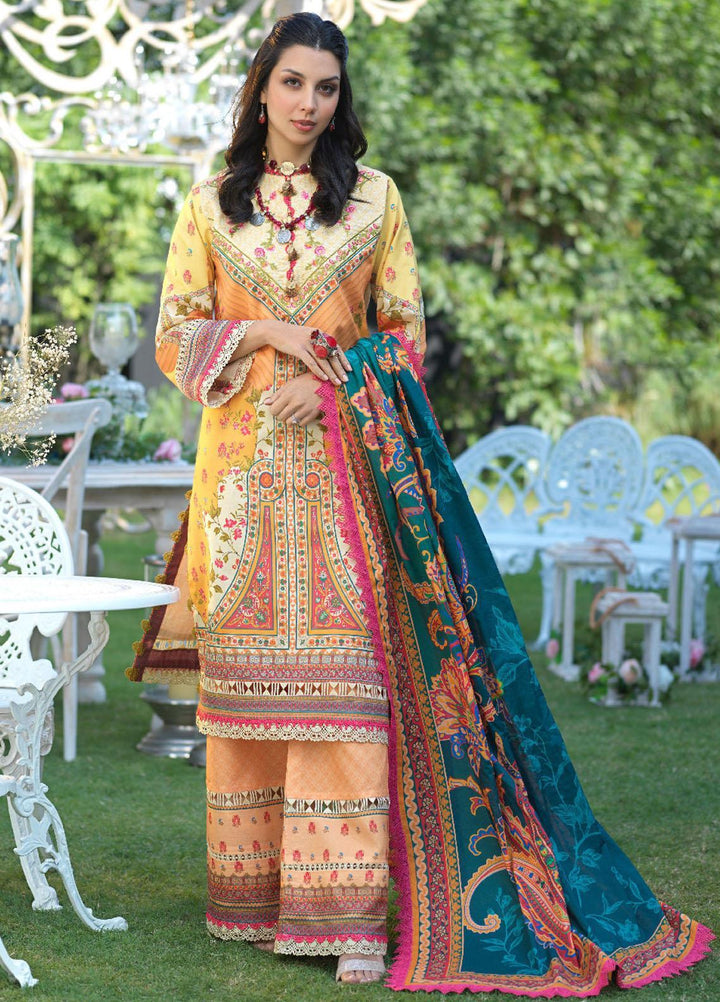 Rania By Asim Jofa Embroidered Lawn Suits Unstitched 3 Piece AJ22RB AJPR-02 - Summer Collection