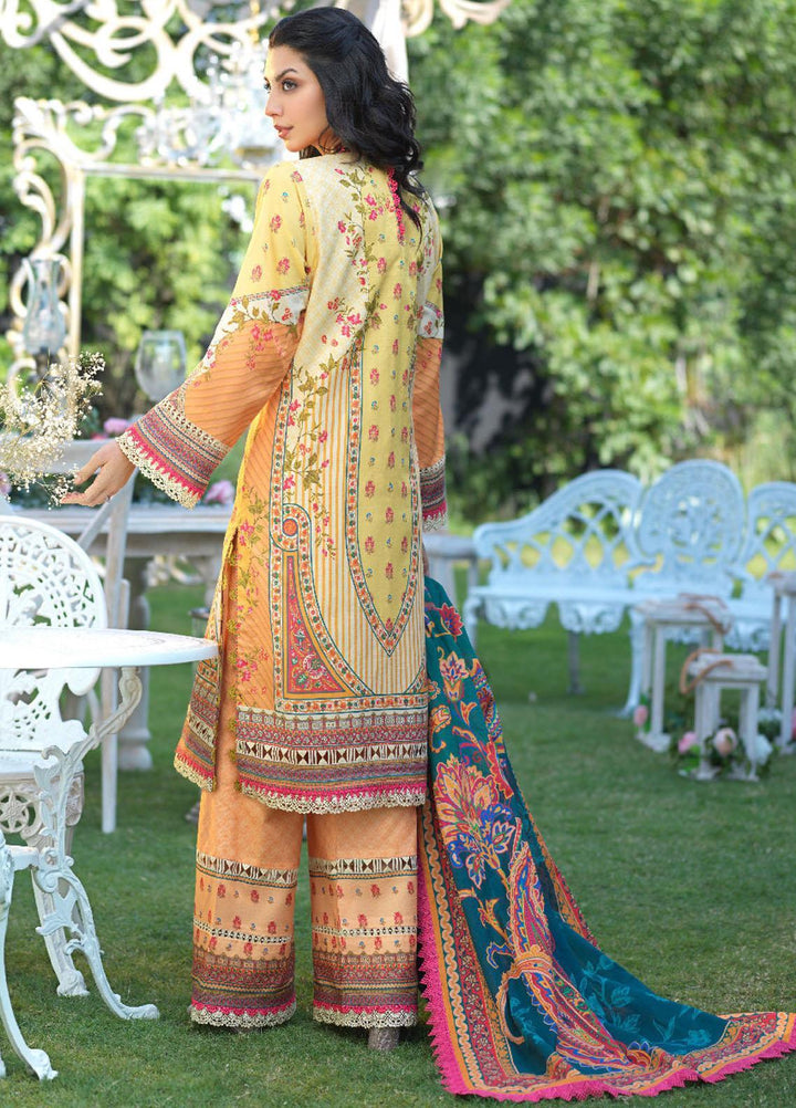 Rania By Asim Jofa Embroidered Lawn Suits Unstitched 3 Piece AJ22RB AJPR-02 - Summer Collection