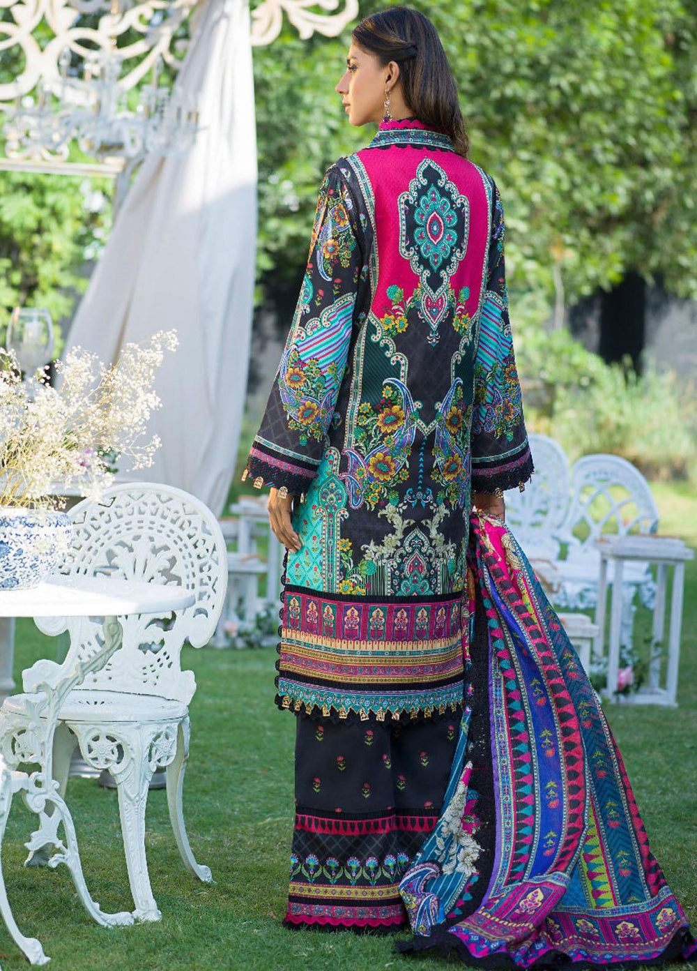 Rania By Asim Jofa Printed Lawn Suits Unstitched 3 Piece AJ22RB AJPR-07 - Summer Collection