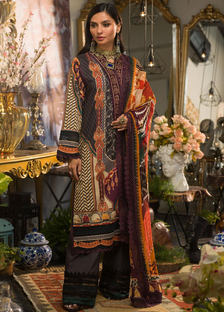 Rania By Asim Jofa Embroidered Lawn Suits Unstitched 3 Piece AJ22RB AJPR-10 - Summer Collection