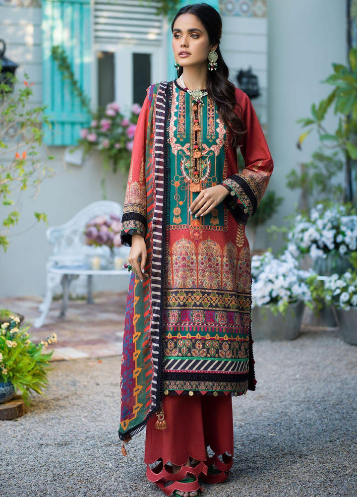 Rania By Asim Jofa Printed Lawn Suits Unstitched 3 Piece AJ22RB AJPR-12 - Summer Collection