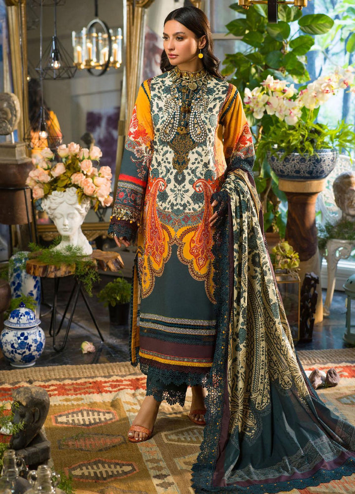 Rania By Asim Jofa Embroidered Lawn Suits Unstitched 2 Piece AJ22RB AJPR-18 - Summer Collection