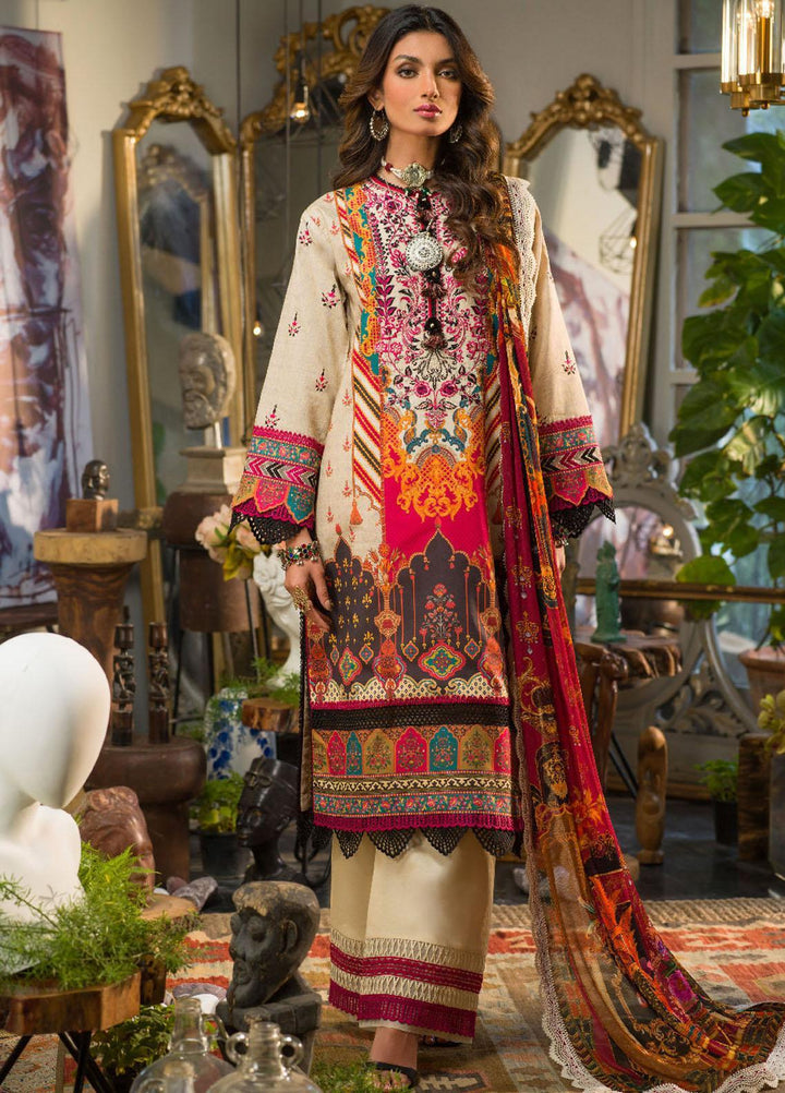 Rania By Asim Jofa Embroidered Lawn Suits Unstitched 2 Piece AJ22RB AJPR-22 - Summer Collection