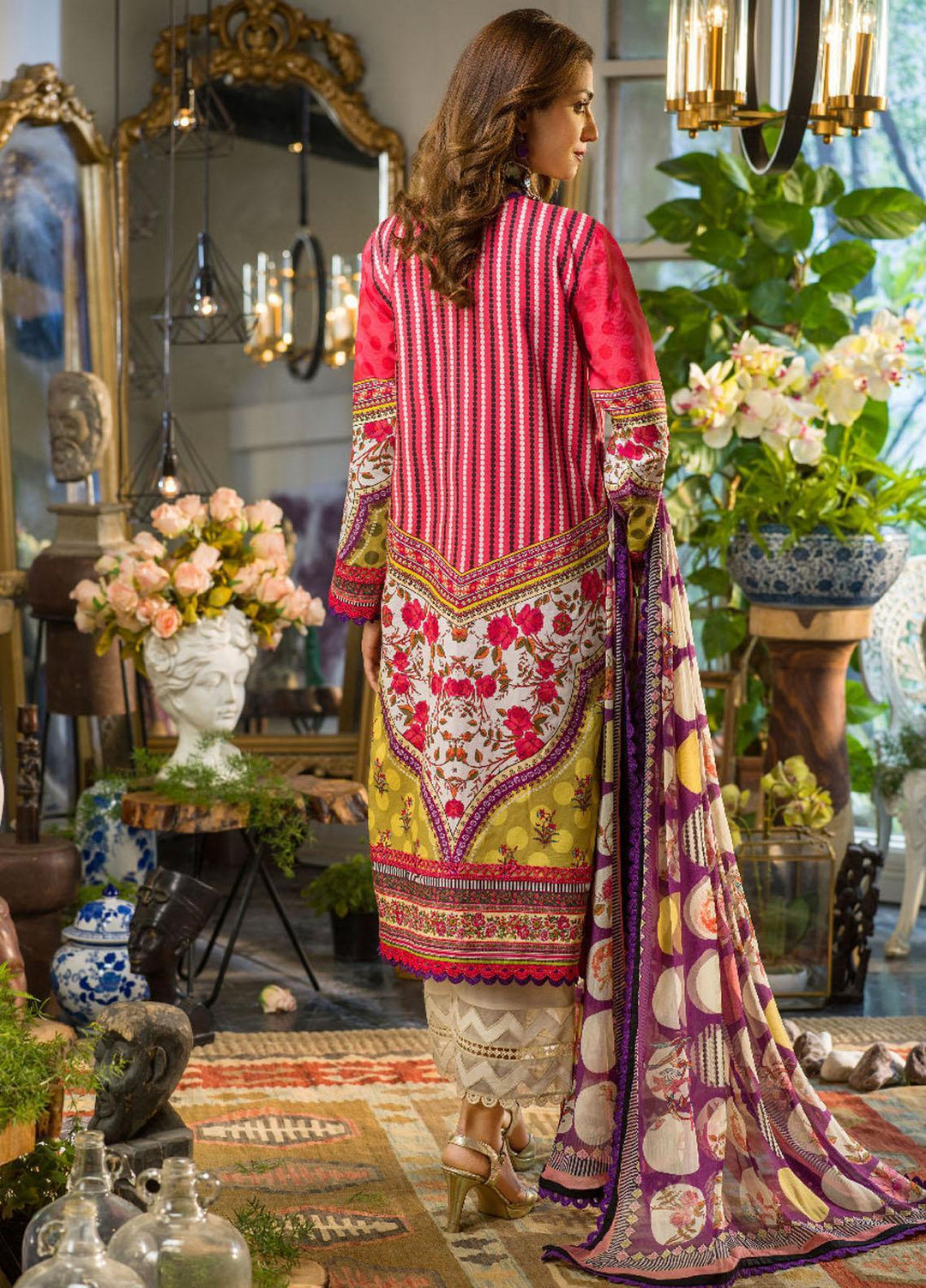 Rania By Asim Jofa Embroidered Lawn Suits Unstitched 2 Piece AJ22RB AJPR-23 - Summer Collection