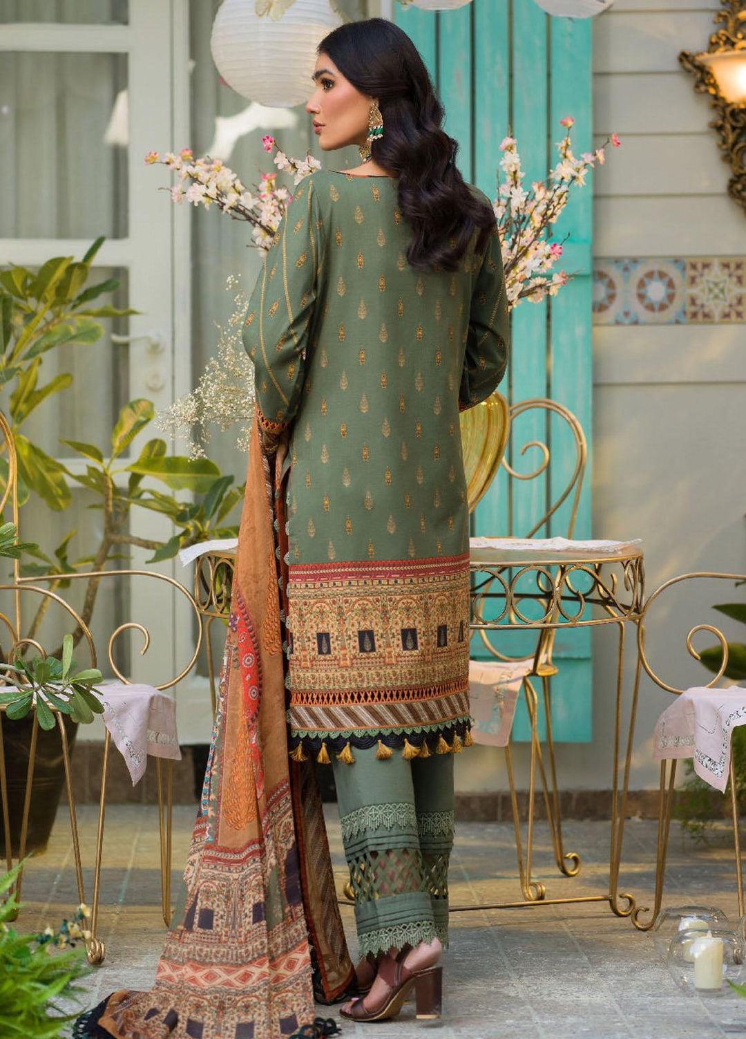 Rania By Asim Jofa Embroidered Lawn Suits Unstitched 2 Piece AJ22RB AJPR-24 - Summer Collection