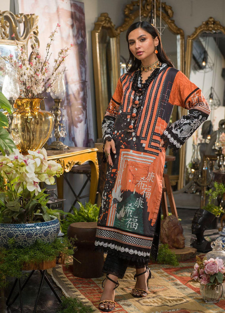 Rania By Asim Jofa Embroidered Lawn Unstitched Kurti AJ22RB AJPR-29 - Summer Collection