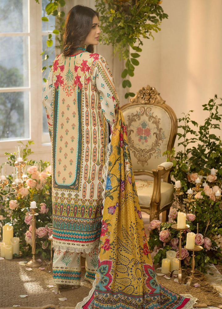 Rania By Asim Jofa Embroidered Lawn Suits Unstitched 3 Piece AJ22RR AJPR-05 - Summer Collection