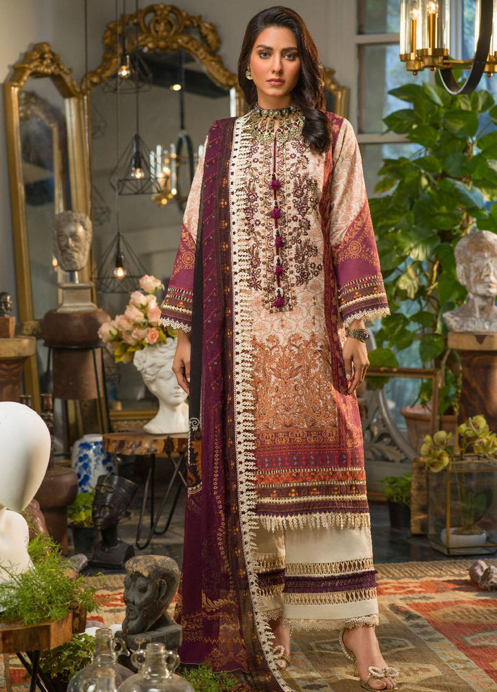 Rania By Asim Jofa Embroidered Lawn Suits Unstitched 3 Piece AJ22RR AJPR-11 - Summer Collection