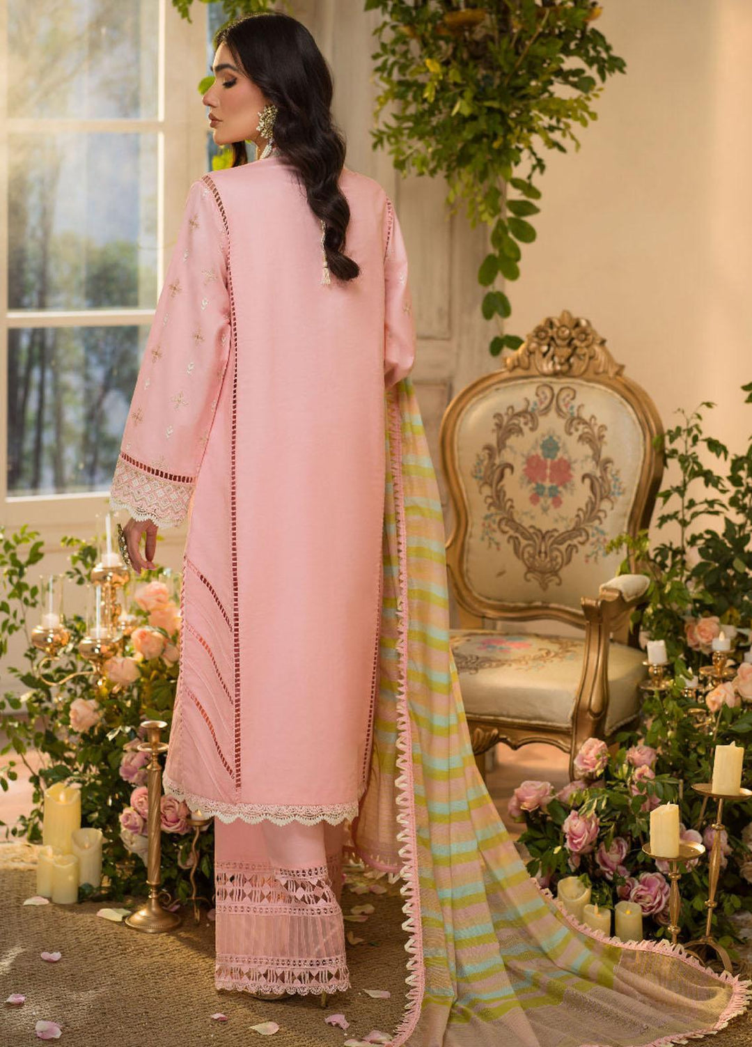 Rania By Asim Jofa Embroidered Lawn Suits Unstitched 3 Piece AJ22RR AJPR-14 - Summer Collection