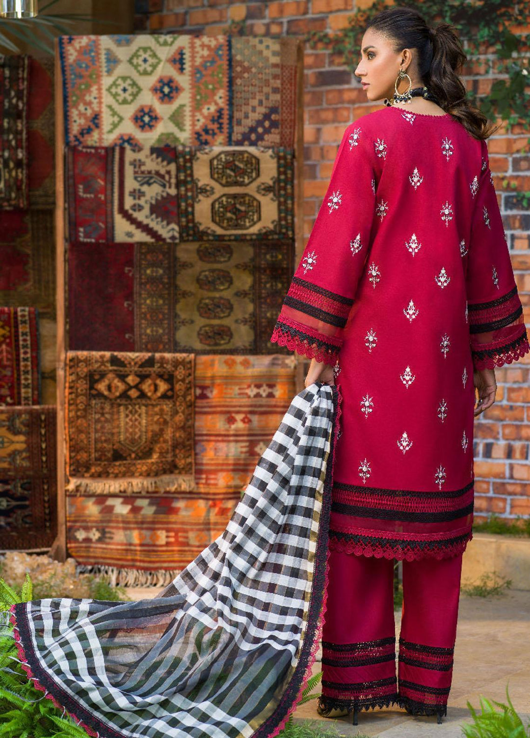 Rania By Asim Jofa Embroidered Lawn Suits Unstitched 3 Piece AJ22RR AJPR-15 - Summer Collection