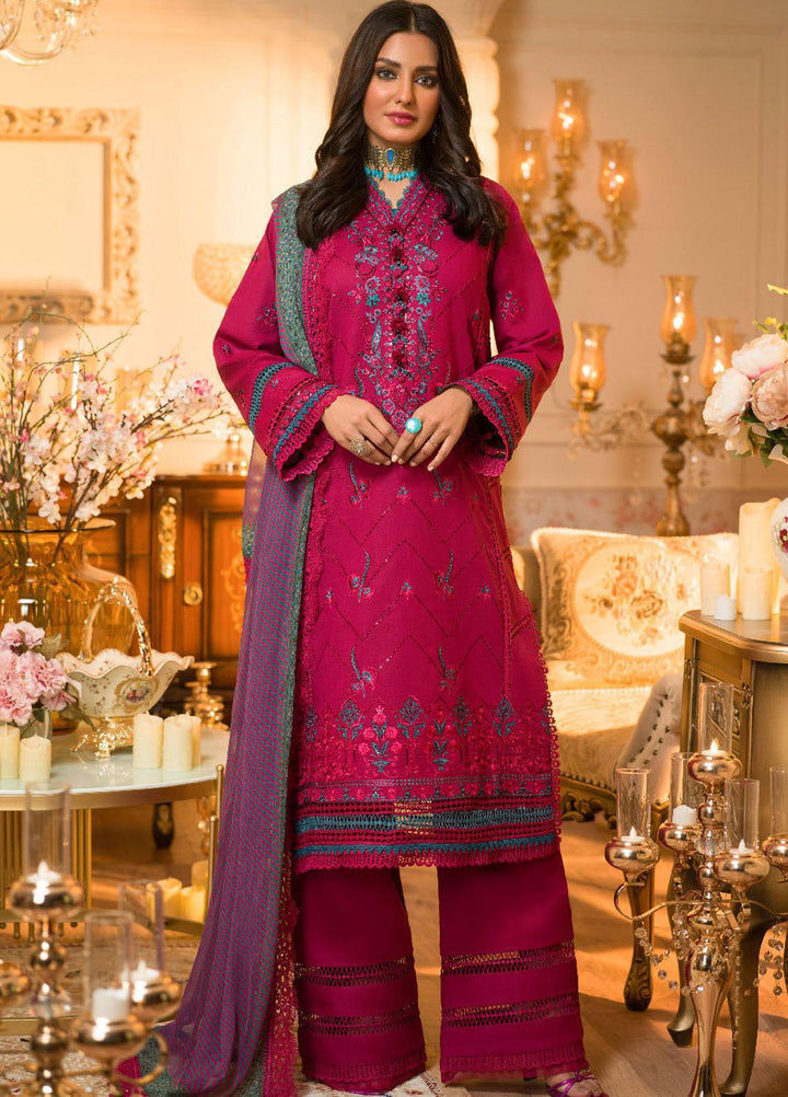 Rania By Asim Jofa Embroidered Lawn Suits Unstitched 3 Piece AJ22RR AJPR-16 - Summer Collection