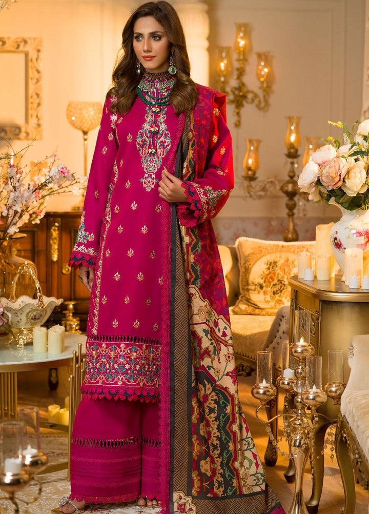 Rania By Asim Jofa Embroidered Lawn Suits Unstitched 3 Piece AJ22RR AJPR-31 - Summer Collection