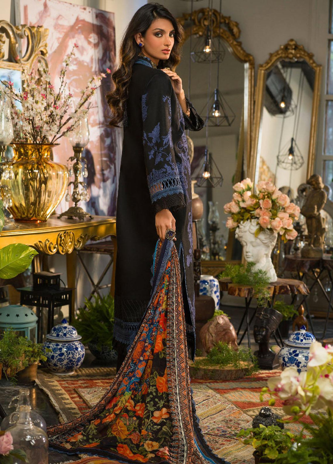 Rania By Asim Jofa Embroidered Lawn Suits Unstitched 3 Piece AJ22RR AJPR-33 - Summer Collection