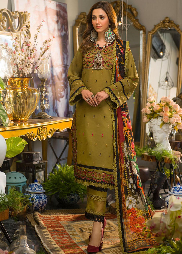 Rania By Asim Jofa Embroidered Lawn Suits Unstitched 3 Piece AJ22RR AJPR-34 - Summer Collection