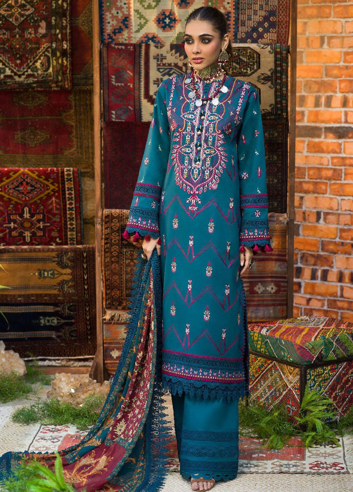 Rania By Asim Jofa Embroidered Lawn Suits Unstitched 3 Piece AJ22RR AJPR-35 - Summer Collection