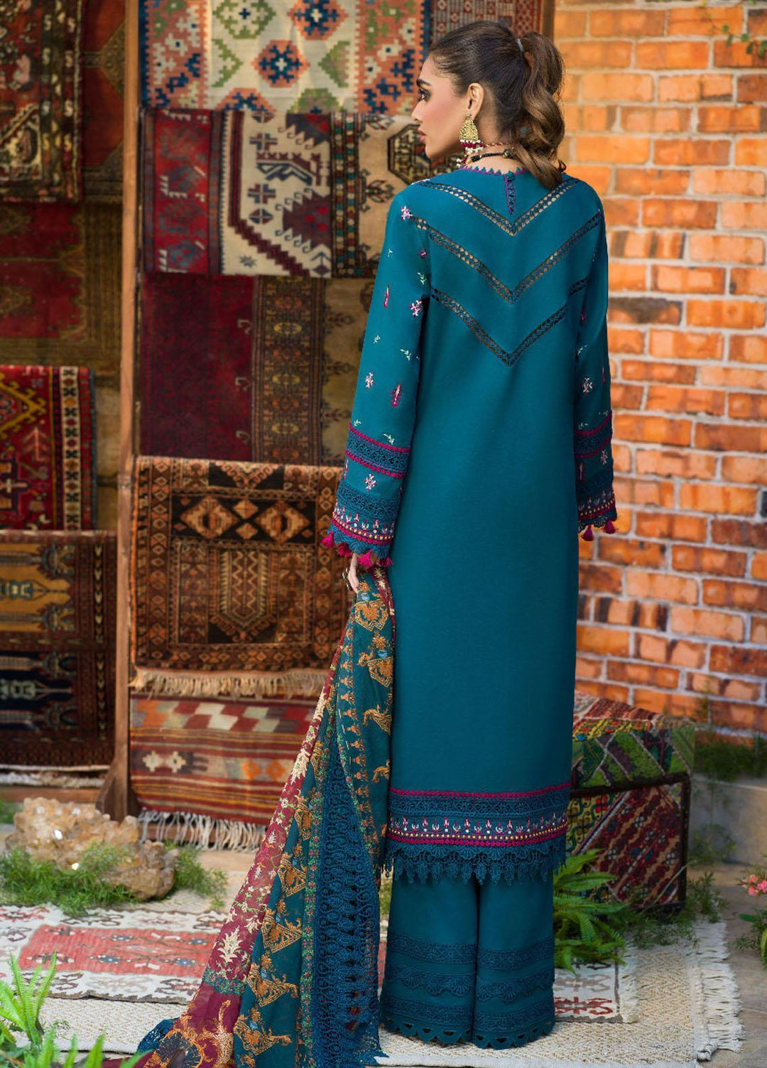 Rania By Asim Jofa Embroidered Lawn Suits Unstitched 3 Piece AJ22RR AJPR-35 - Summer Collection