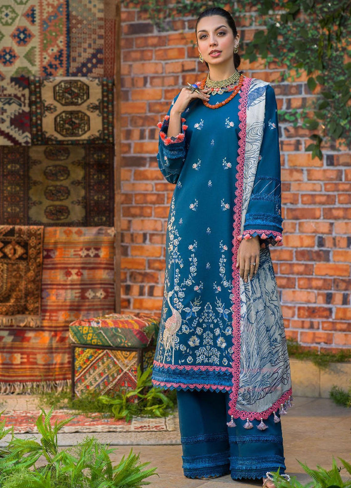 Rania By Asim Jofa Embroidered Lawn Suits Unstitched 3 Piece AJ22RR AJPR-37 - Summer Collection