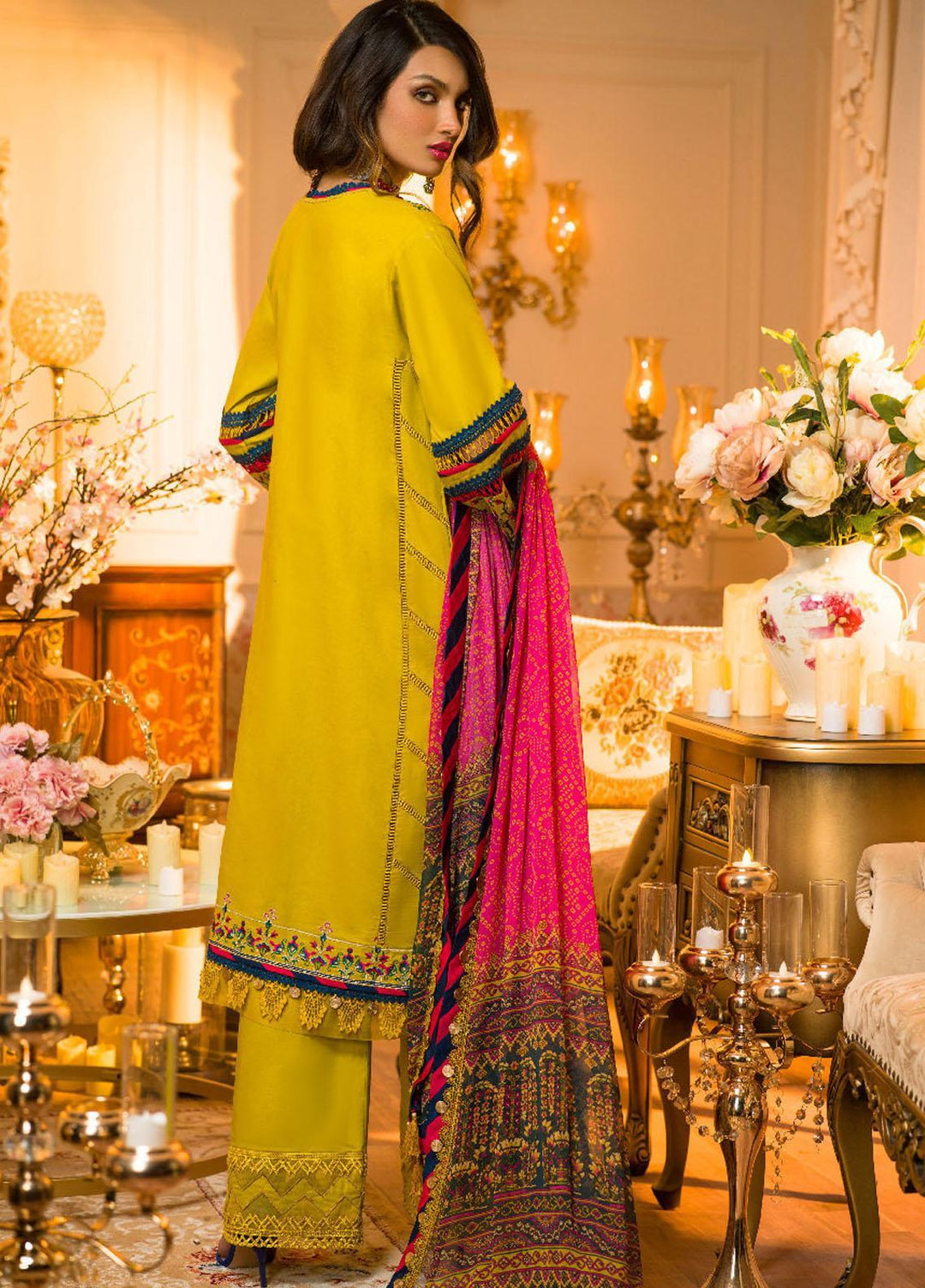 Rania By Asim Jofa Embroidered Lawn Suits Unstitched 3 Piece AJ22RR AJPR-40 - Summer Collection