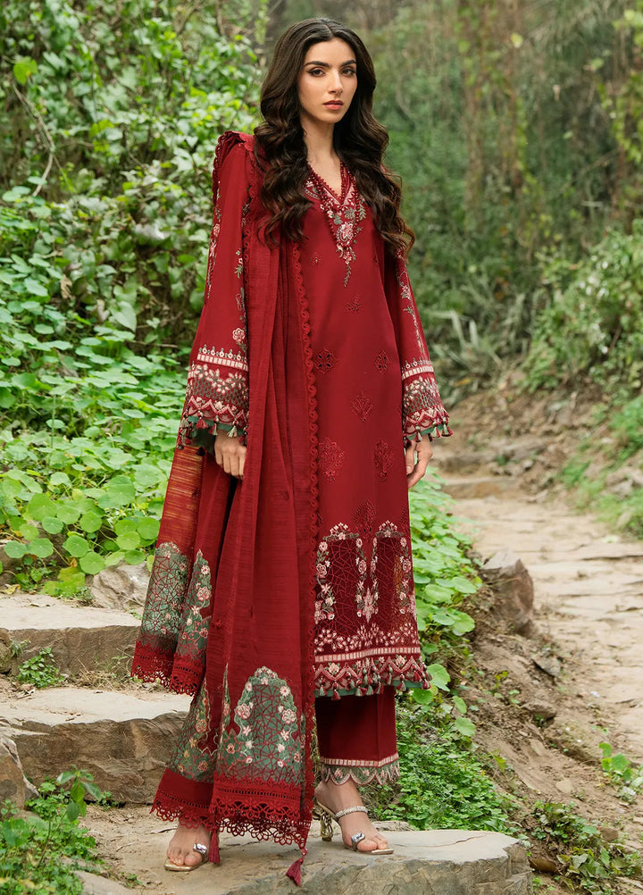 Rania by Hana Embroidered Lawn Suit Unstitched 3 Piece HN25RS Amina- KSL25-09 - Summer Collection