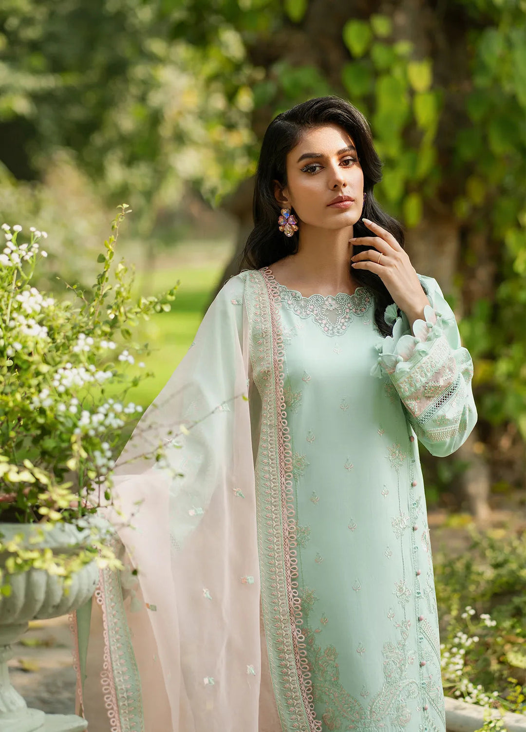 Rania by Hana Embroidered Lawn Suit Unstitched 3 Piece HN25RS Ayla - KSL25-12 - Summer Collection