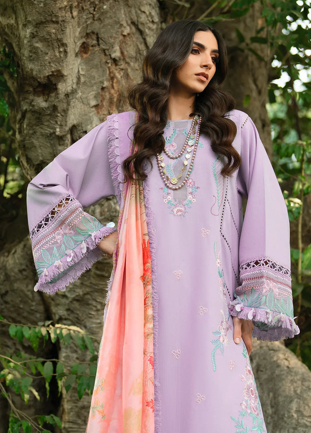 Rania by Hana Embroidered Lawn Suit Unstitched 3 Piece HN25RS Ayzel - KSL25-01 - Summer Collection