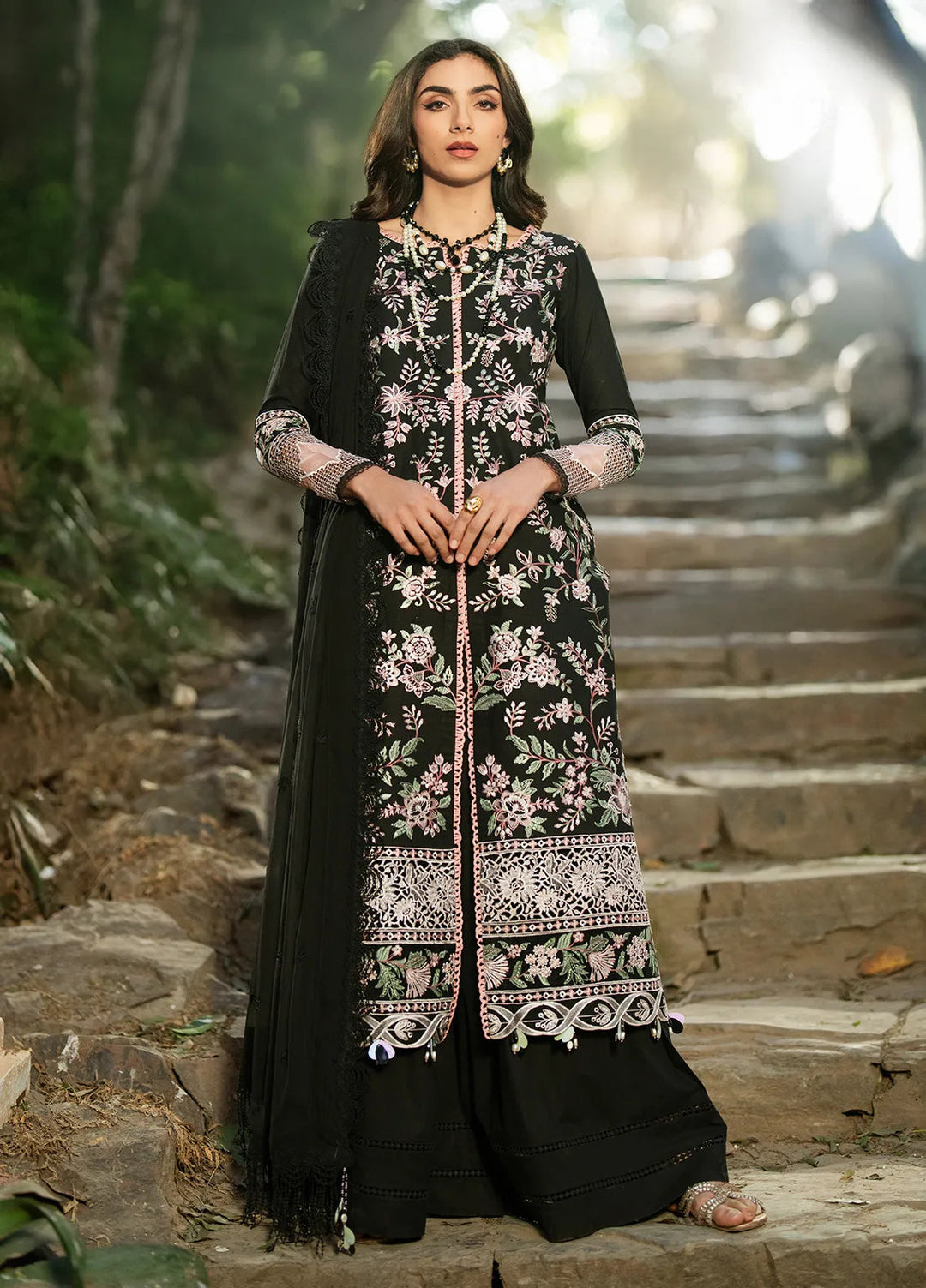 Rania by Hana Embroidered Lawn Suit Unstitched 3 Piece HN25RS Isn - KSL25-04 - Summer Collection