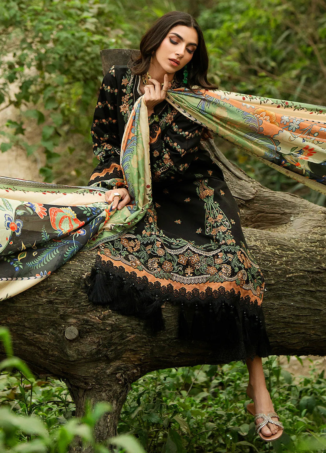 Rania by Hana Embroidered Lawn Suit Unstitched 3 Piece HN25RS Ruya - KSL25-02 - Summer Collection