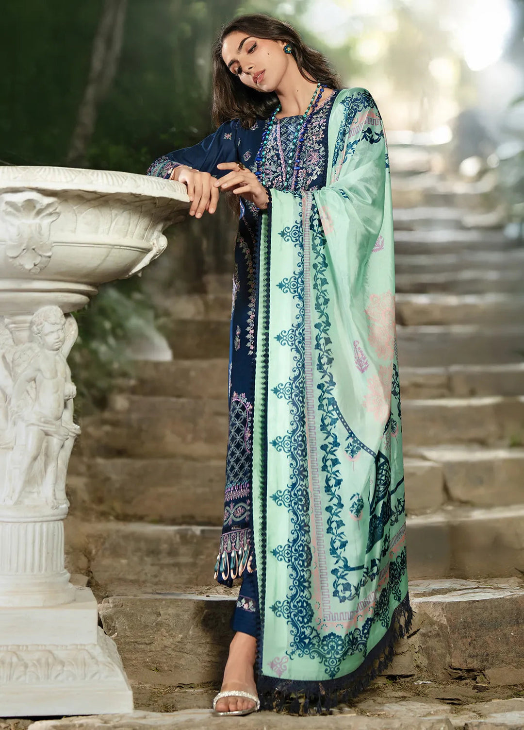 Rania by Hana Embroidered Lawn Suit Unstitched 3 Piece HN25RS Sinem- KSL25-05 - Summer Collection