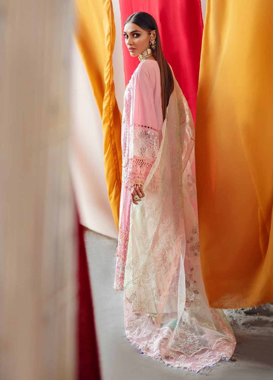 Ranisa by Nureh Embroidered Lawn Suits Unstitched 3 Piece NU21R 22 Mina - Festive Collection