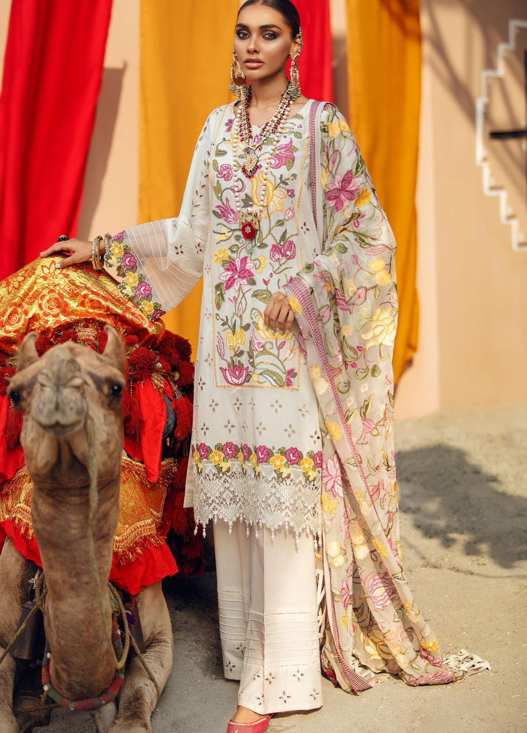 Ranisa by Nureh Embroidered Lawn Suits Unstitched 3 Piece NU21R 24 Uzbek - Festive Collection
