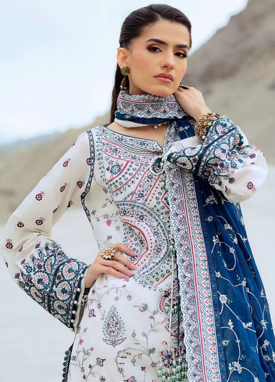 Raqs by Aik Atelier Embroidered Lawn Suits Unstitched 3 Piece AIK25RQ D-02 - Summer Collection