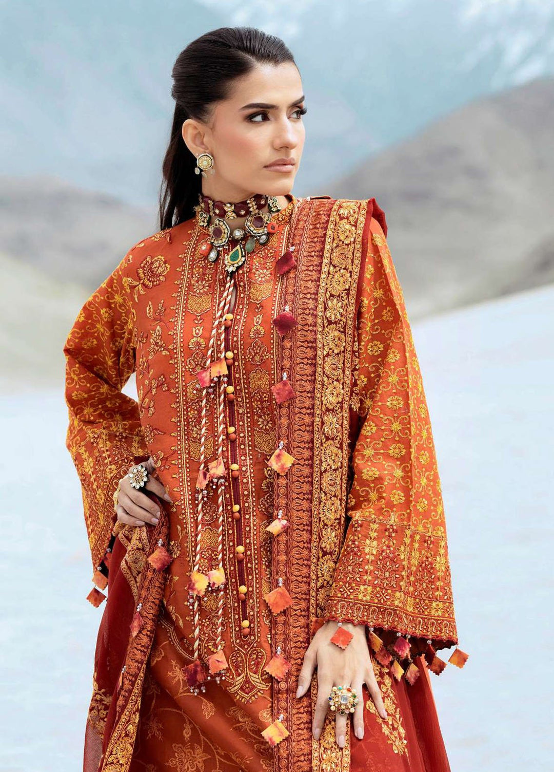 Raqs by Aik Atelier Embroidered Lawn Suits Unstitched 3 Piece AIK25RQ D-07 - Summer Collection
