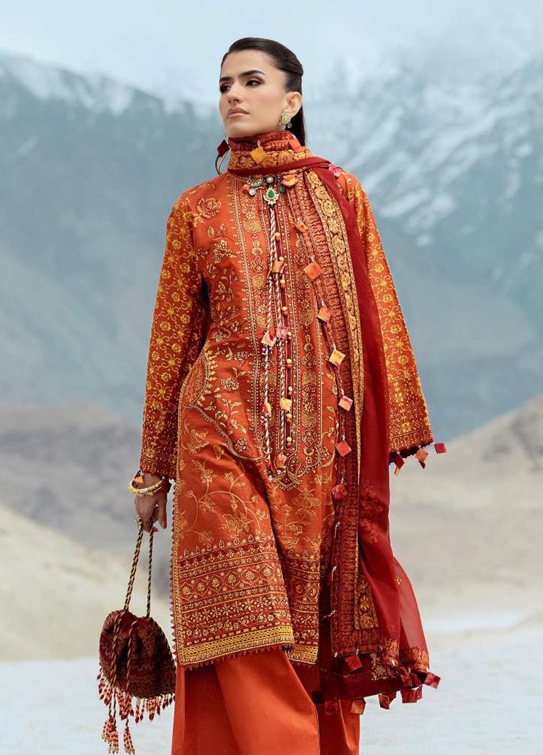 Raqs by Aik Atelier Embroidered Lawn Suits Unstitched 3 Piece AIK25RQ D-07 - Summer Collection