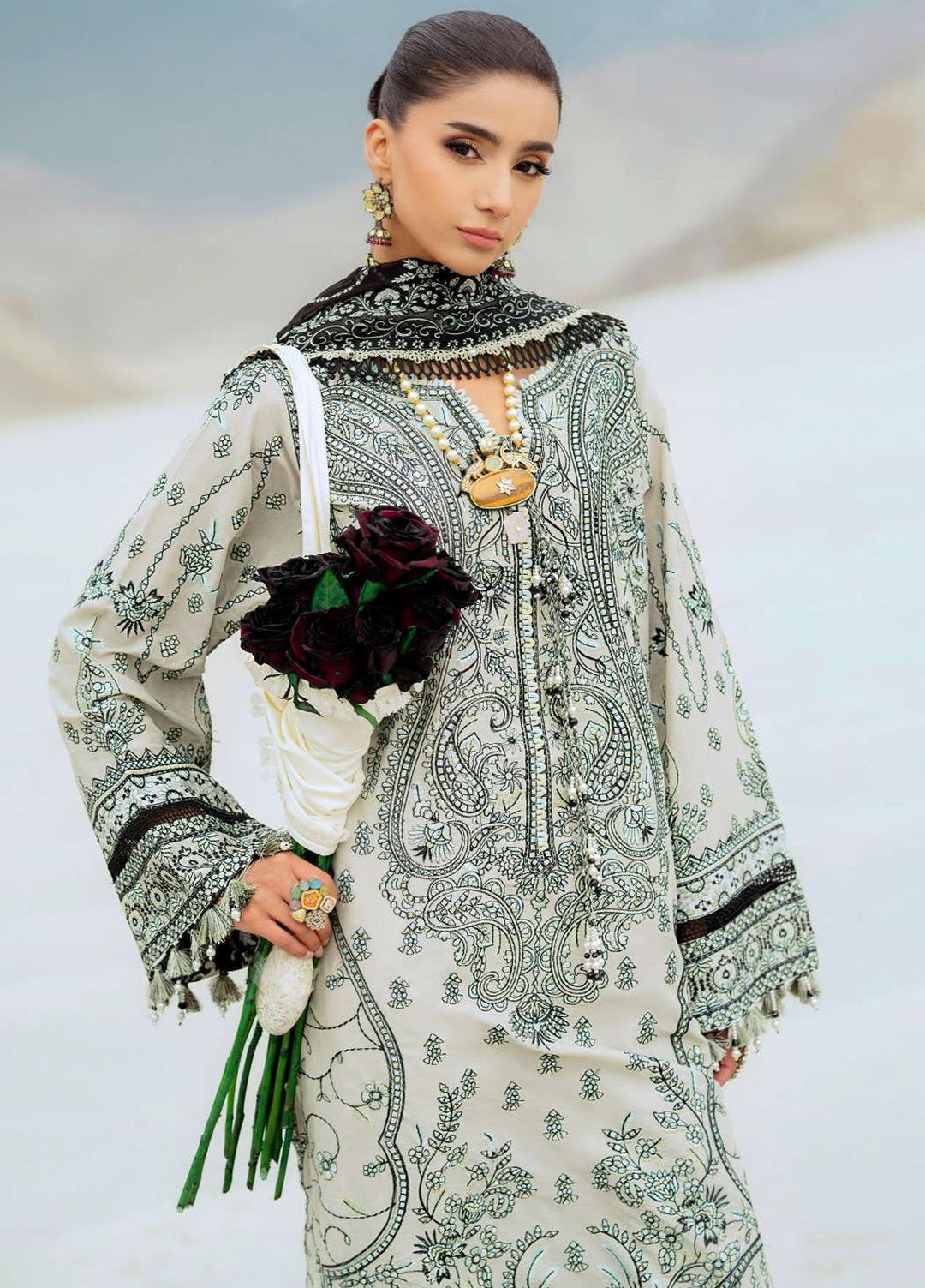 Raqs by Aik Atelier Embroidered Lawn Suits Unstitched 3 Piece AIK25RQ D-08 - Summer Collection