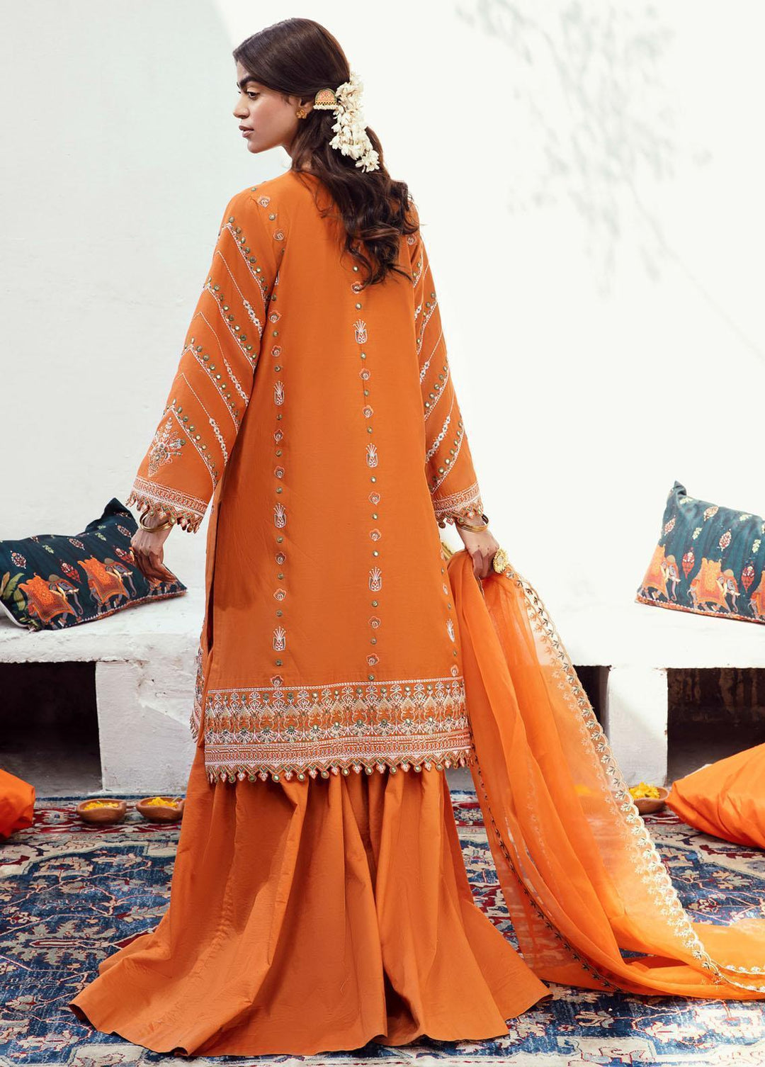Raqs By Ayzel Embroidered Lawn Suits Unstitched 3 Piece AAF23R 001 Ulfat - Festive Collection