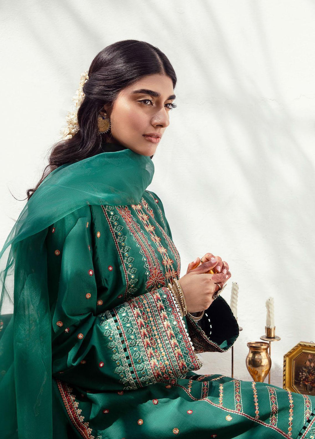 Raqs By Ayzel Embroidered Lawn Suits Unstitched 3 Piece AAF23R 003 Saqafat - Festive Collection