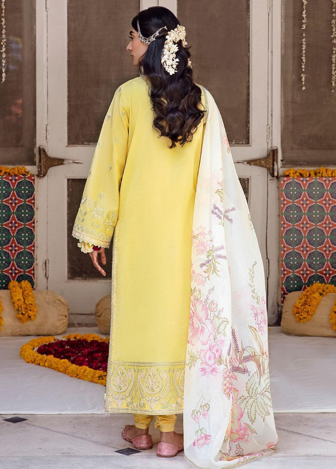 Raqs By Ayzel Embroidered Lawn Suits Unstitched 3 Piece AAF23R 004 Shafaq - Festive Collection