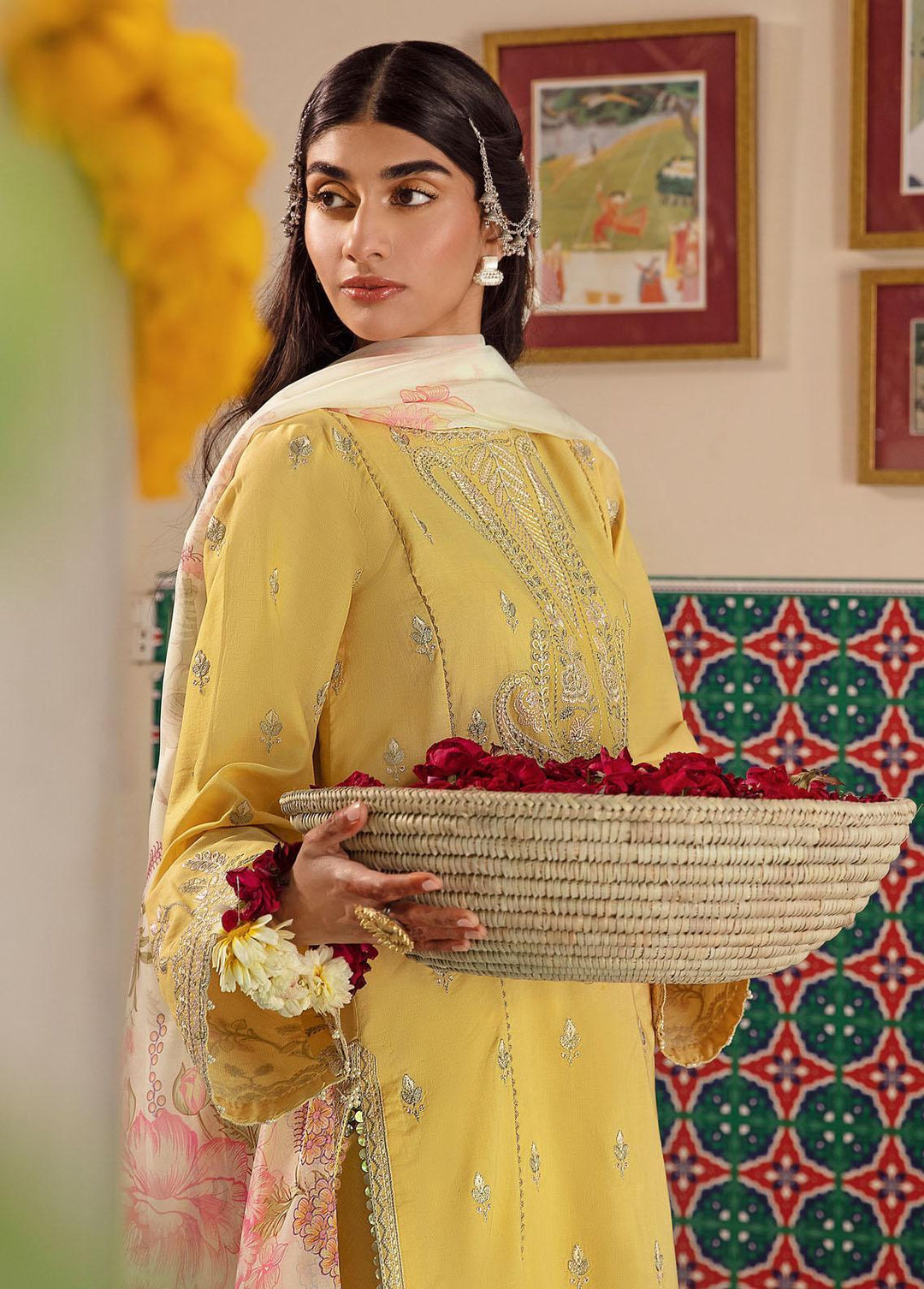 Raqs By Ayzel Embroidered Lawn Suits Unstitched 3 Piece AAF23R 004 Shafaq - Festive Collection