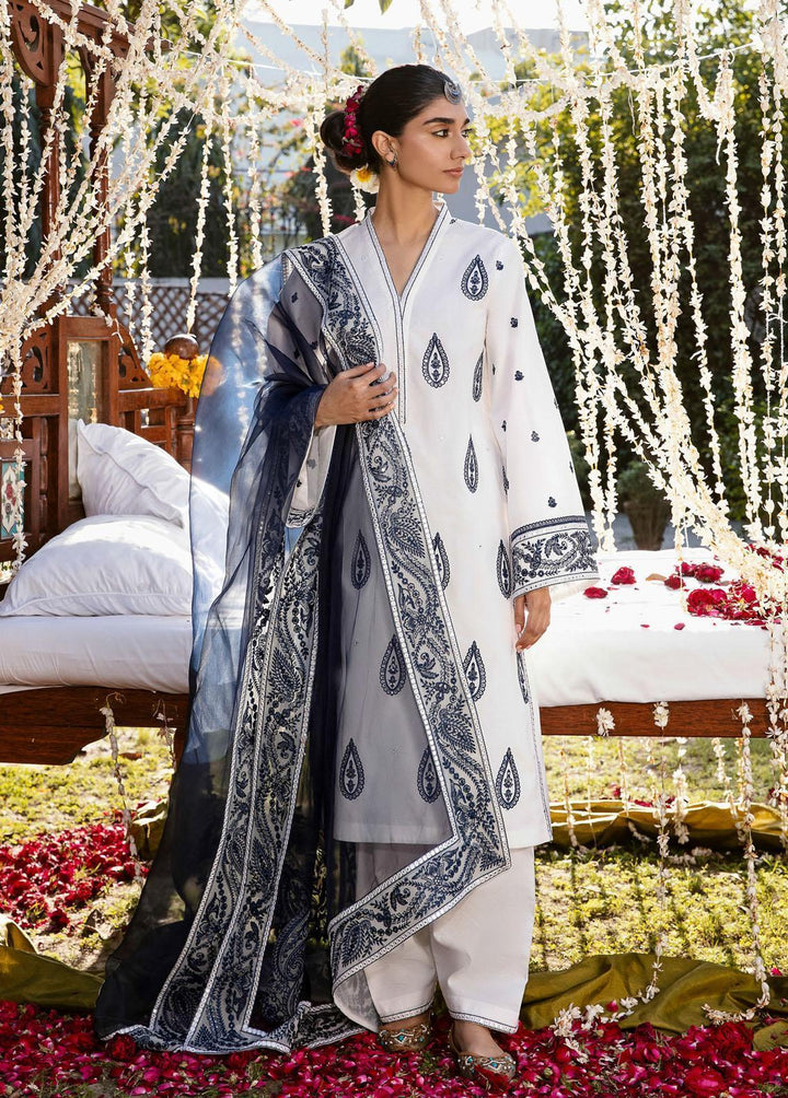 Raqs By Ayzel Embroidered Lawn Suits Unstitched 3 Piece AAF23R 005 Neelam - Festive Collection