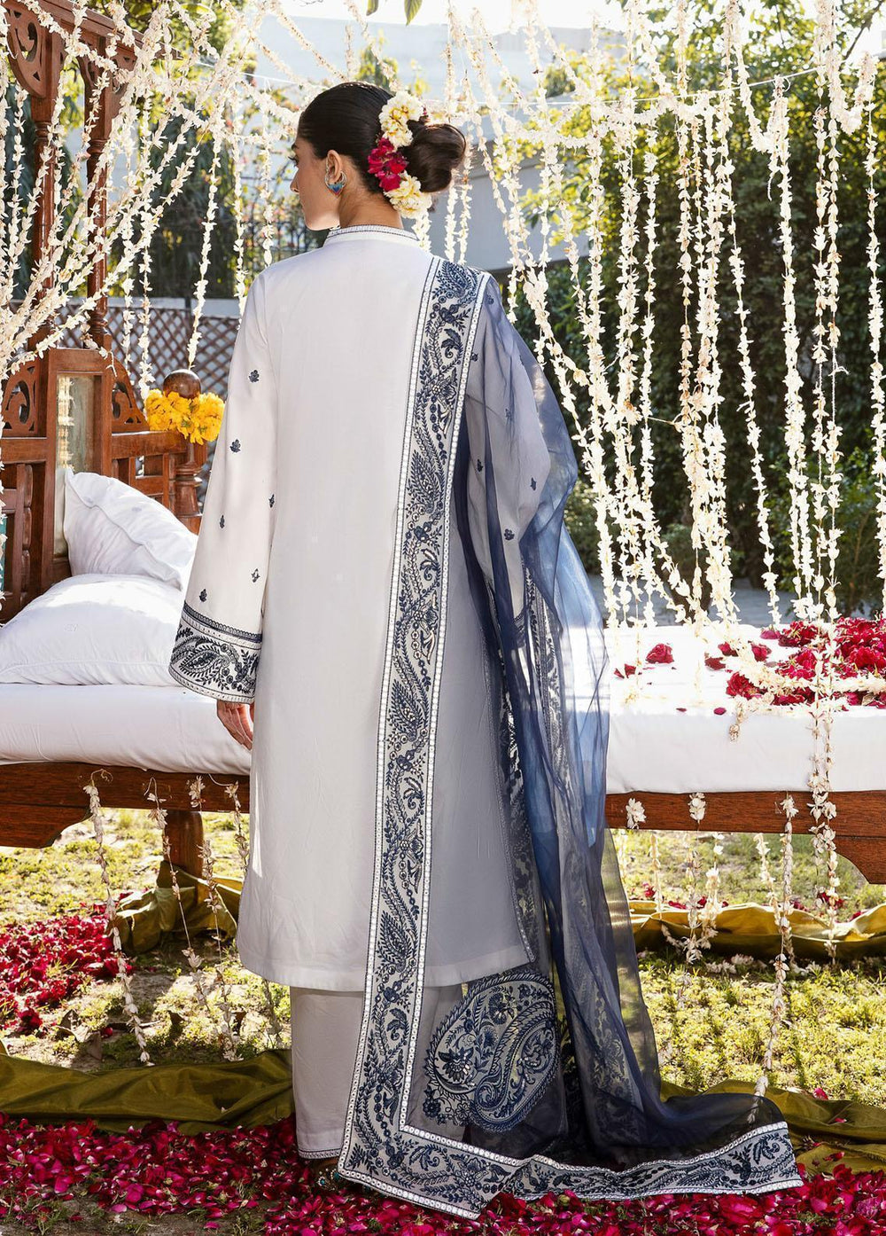 Raqs By Ayzel Embroidered Lawn Suits Unstitched 3 Piece AAF23R 005 Neelam - Festive Collection
