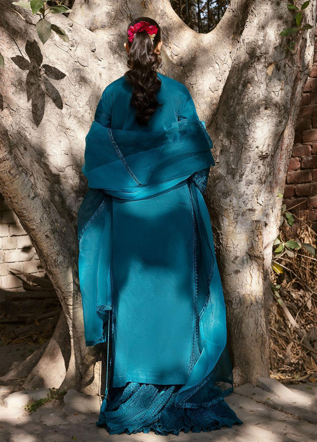 Raqs By Ayzel Embroidered Lawn Suits Unstitched 3 Piece AAF23R 007 Saraab - Festive Collection